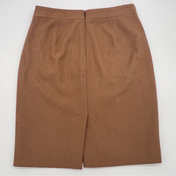 J.Crew The Pencil Skirt Wool Blend Camel Brown Size 4 Style 46575 FA17 - Picture 2 of 9
